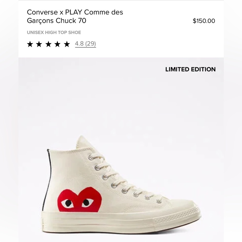 Converse x PLAY Comme des Garçons Chuck 70